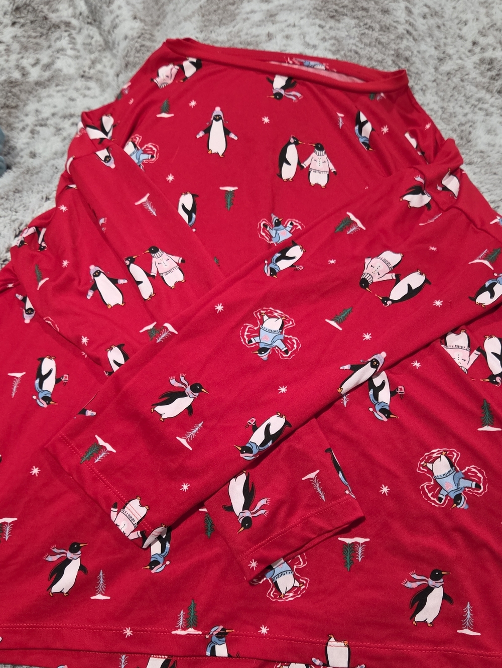 Penguin Print Pajama Set